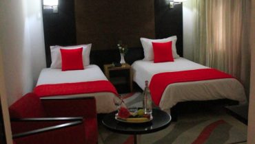 standard deluxe twin room of pacha hotel , Details: 2 beds, bathroms, nice view